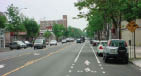 Case Study: After photo of changes to a small town Main Street. See case study discussion for detail.