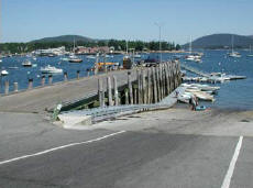 photo of boarding pier at boat launch ramp