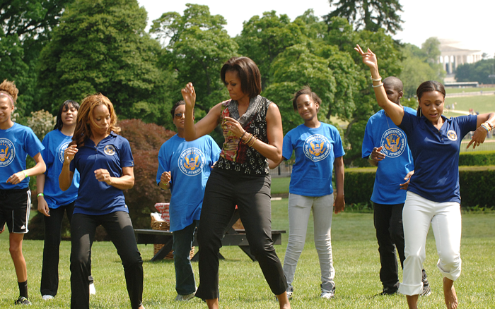 9. First Lady Michelle Obama shows us her moves!