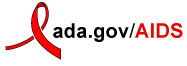 ada.gov/aids logo with red ribbon
