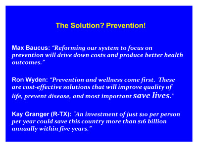 The Solution? Prevention! Text Description is below the image.