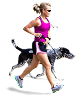 runner with dog