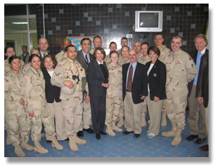 Speaker Pelosi with troops in Iraq