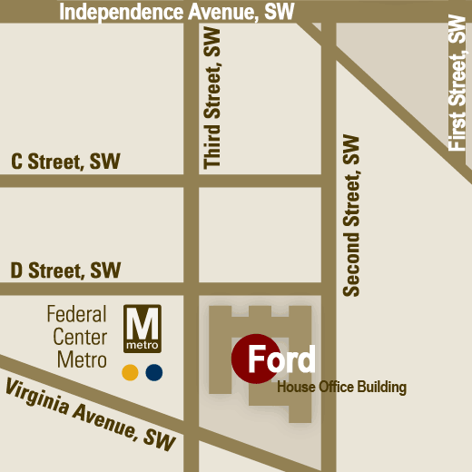 map showing location of Ford Building