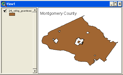 Image of Montgomery County CDBG grantee jurisdiction boundaries