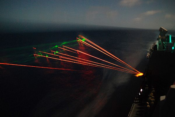 The amphibious transport dock ship USS Green Bay (LPD 20) participates in a live-fire exercise. Green Bay is part of the Peleliu Amphibious Ready Group currently underway on a deployment to the western Pacific region.  U.S. Navy photo by Mass Communication Specialist 1st Class Elizabeth Merriam (Released)  120925-N-BB534-447