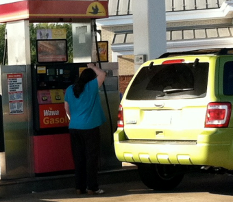 Photo of vehicle at gas station