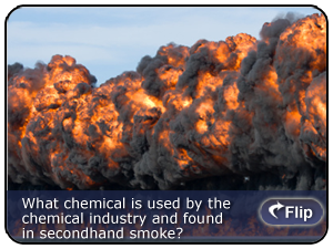 what chemical is used by the chemical industry and found in secondhand smoke?