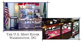 The United States Mint Kiosk, Washington, DC.