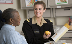 Dietitian discussing health with patient