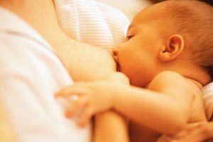 baby breastfeeding