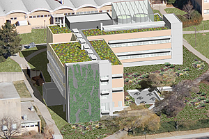 Artist's rendition of the planned Measurement, Materials and Sustainable Environment Center (M2SEC)