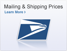 Mailing & Shipping Prices. Learn More.  Image of a profile of an eagle’s head, which is one element of USPS® corporate logo.