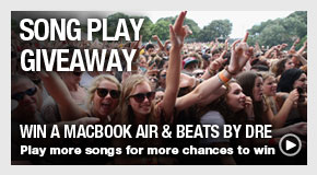 Song Play Giveaway: The more songs you play, the more chances you have to win a MacBook Air and Beats By Dre Headphones!