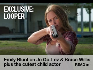 Looper Exclusive: Emily Blunt on Joseph Gordon-Levitt & Bruce Willis plus the cutest child actor