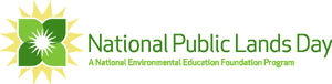 Logo:  National Public Lands Day, a national environmental education foundation program.