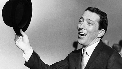 Singer Andy Williams performs during a television show in 1961. Williams, who was diagnosed with bladder cancer in 2011, died Wednesday, September 26, 2012 at the age of 84. 
