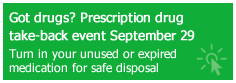 National Prescription Drug Take-Back Event September 29.