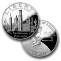 Smithsonian 150th Anniversary Silver Dollar