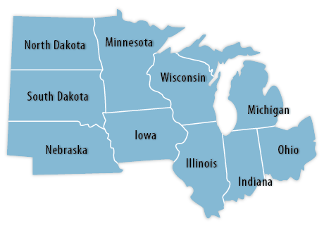 Midwest Information Office Map