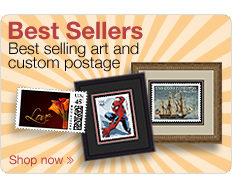 Best Sellers Best selling art and custom postage Shop now