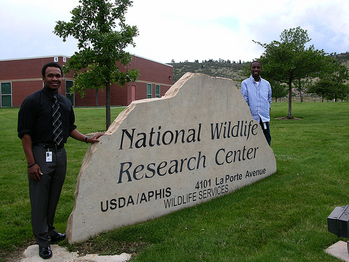 Thurgood Marshall College Fund interns Joseph Williams (left) and Aaron Thomas.