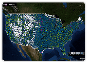 screenshot of the projects in progress map