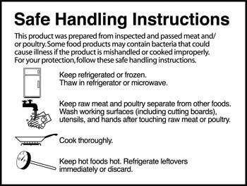 Safe Handling Instructions; click image to read text