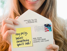 Image of girl holding a personalized letter
