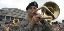 U.S. Army band trombone player