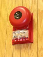 Audible and visual fire alarm