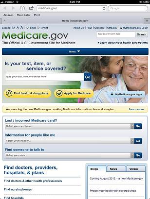 The new Medicare.gov for tablets