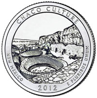 Twenty-Five-Cent Coin - Chaco Culture - reverse image