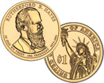 Presidential $1 Coin: Rutherford B. Hayes.