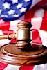 United States flag with gavel