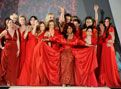End of Show Image from 2012 Red Dress Collection Fashion Show