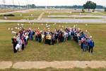 Employees of the Savannah River Site's M Area Operable Unit (MAOU) gather at the completed site.