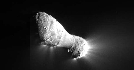 This close-up view of comet Hartley 2 was taken by NASA's EPOXI mission during its flyby of the comet on Nov. 4, 2010