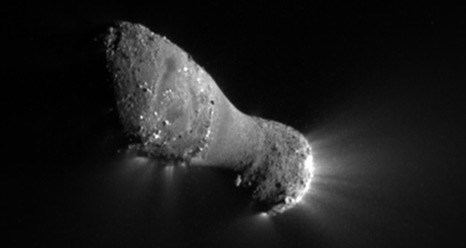 Close-up view of comet Hartley 2