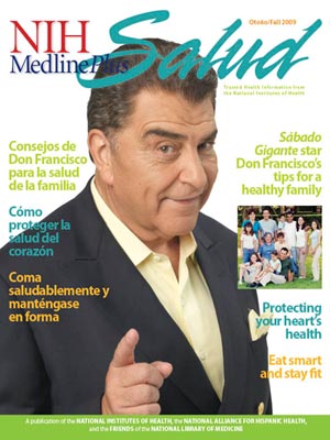 The Cover of the Fall 2009 issue of NIH MedlinePlus Salud