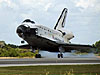 A space shuttle landing