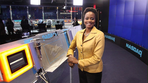 Assistant Secretary Esther Brimmer Rings The NASDAQ Stock Market Opening Bell.