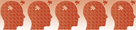 image of silhouetted heads in profile put together with puzzle pieces