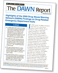 cover of Highlights of the 2009 Drug Abuse Warning Network (DAWN) Findings on Drug-Related Emergency Department Visits - click to view report