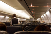 Inside of airplane