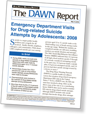 cover of Emergency Department Visits for Drug-related Suicide Attempts by Adolescents: 2008 - click to view publication