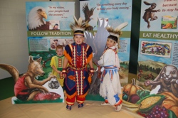 Keweenaw Bay Indian Community children in regalia
