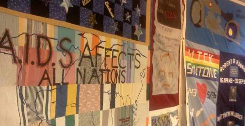 As part of the 2012 International AIDS Conference a portion of the AIDS quilt was on display at the Ronald Reagan building. 