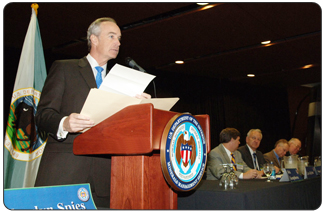 Secretary of the Interior Dirk Kempthorne opened the lease sales in New Orleans on Wednesday, March 19, 2008 and announced the $3.7 billion record-setting high bid totals.