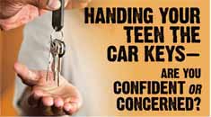 Handing your teen the car keys...